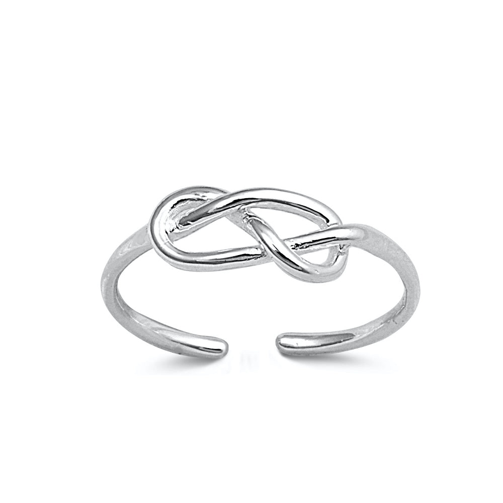 Silver Toe Ring - Knot