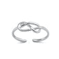 Silver Toe Ring - Knot