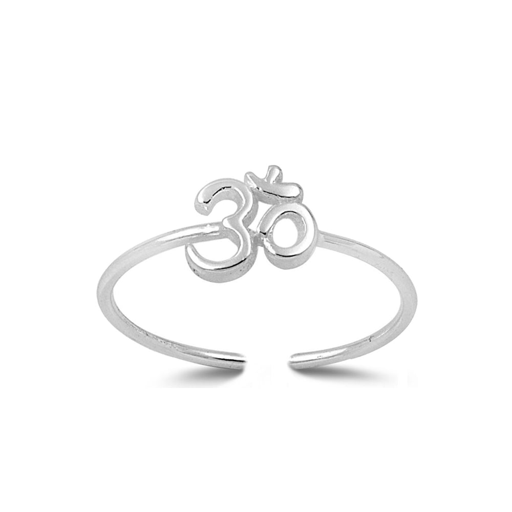 Silver Toe Ring - Om Sign