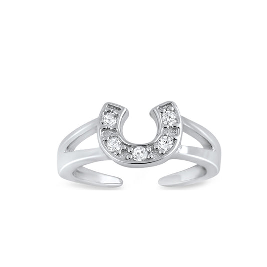 Silver Toe Ring - Horseshoe