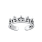 Silver Toe Ring - Crown