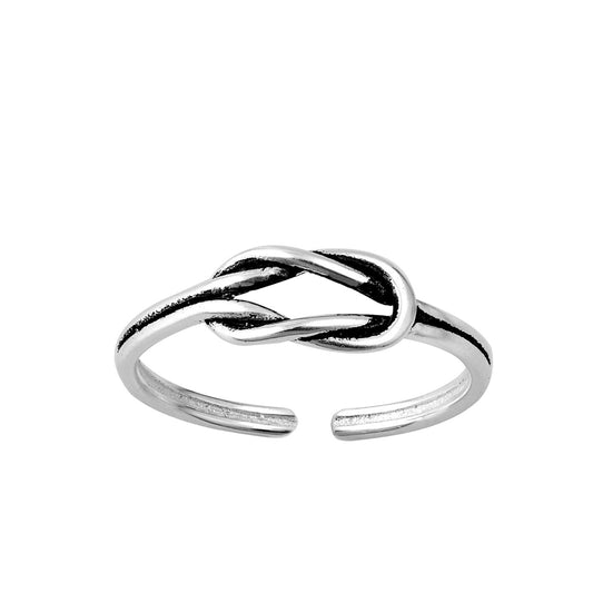 Silver Toe Ring - Knot