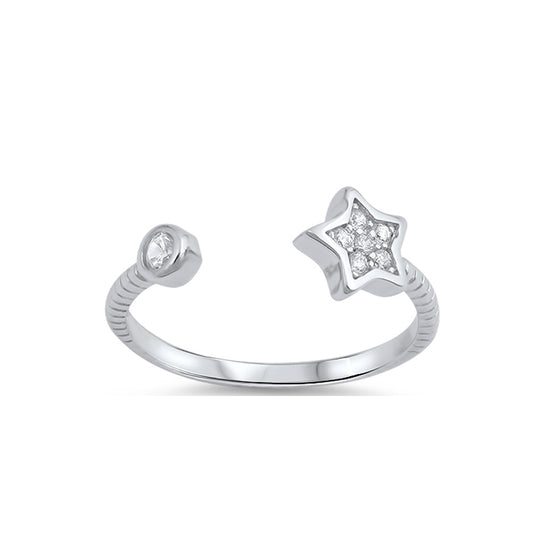 Silver Toe Ring - Star