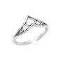 Silver Toe Ring - Hearts