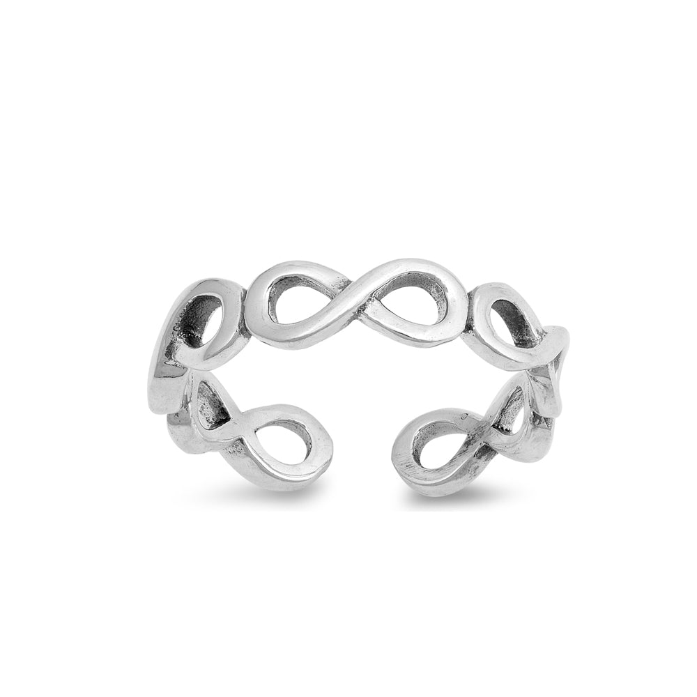 Silver Toe Ring - Infinity