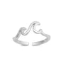 Silver Toe Ring - Little Waves