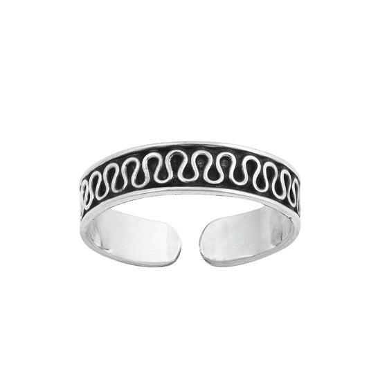 Silver Toe Ring - Bali Design