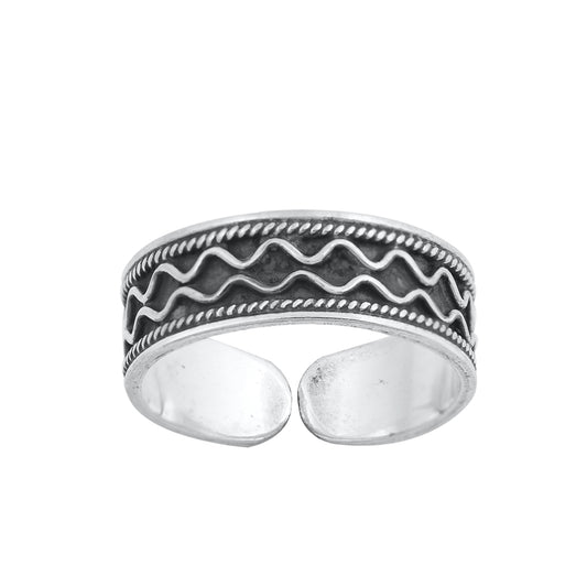 Silver Toe Ring - Bali Design