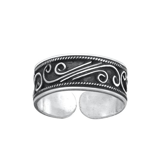 Silver Toe Ring - Bali Design