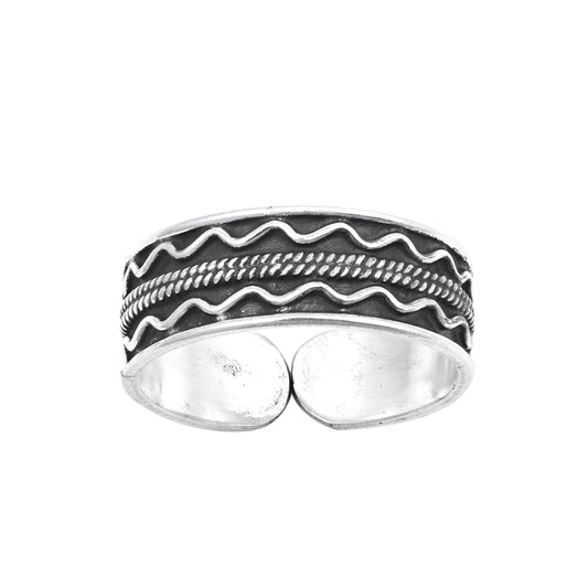 Silver Toe Ring - Bali Design