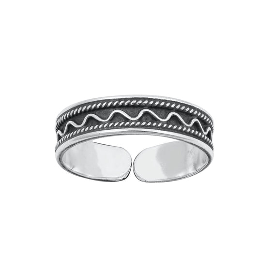 Silver Toe Ring - Bali Design