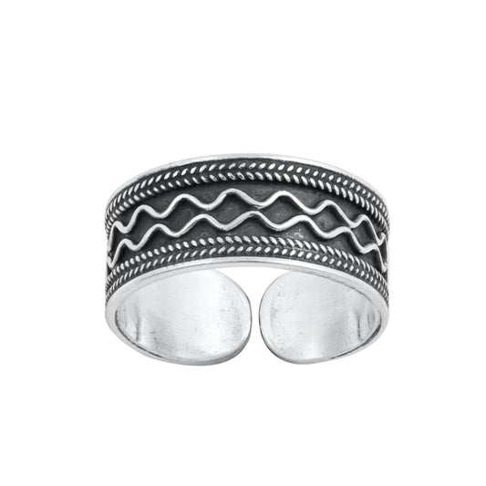 Silver Toe Ring - Bali Design