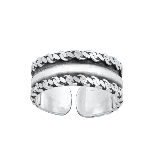 Silver Toe Ring - Bali Design