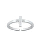 Silver Toe Ring - Cross