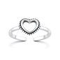 Silver Toe Ring - Heart