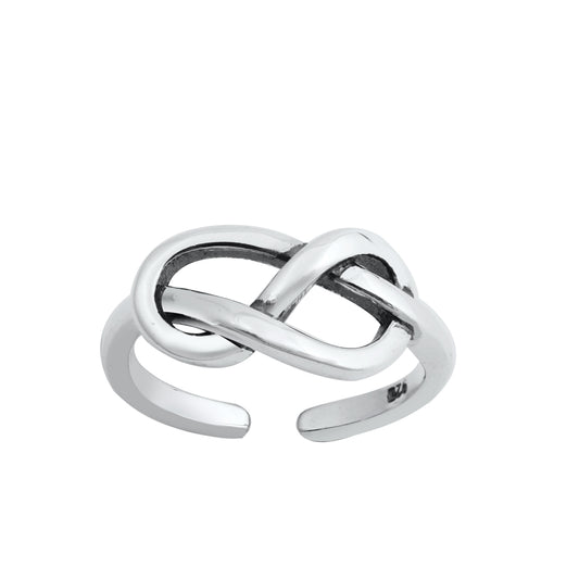 Silver Toe Ring - Knot