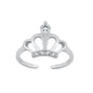 Silver Toe Ring - Crown