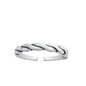 Silver Toe Ring - Rope