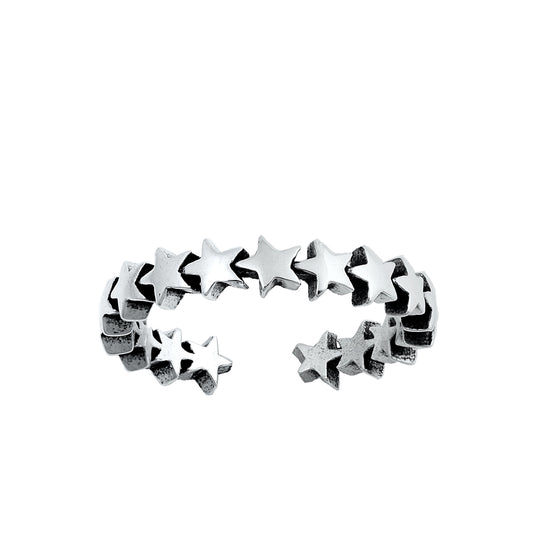 Silver Toe Ring - Stars