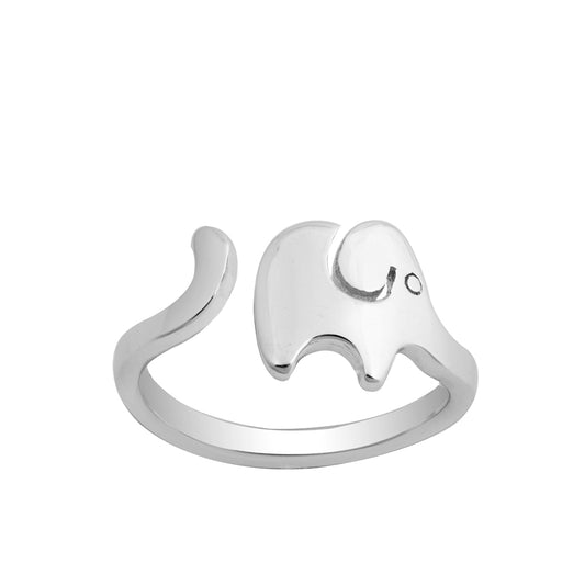 Silver Toe Ring - Elephant