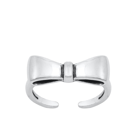 Silver Toe Ring - Bow