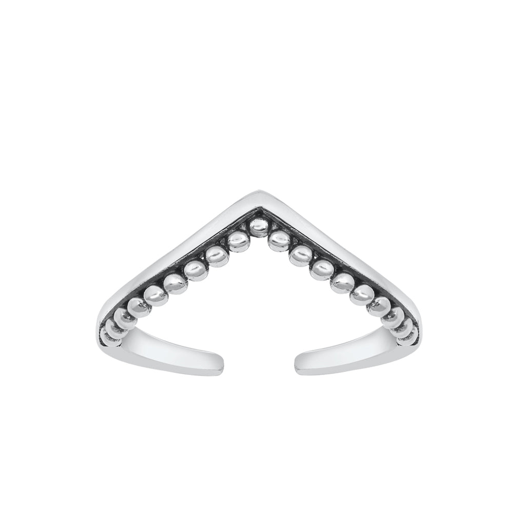 Silver Toe Ring - V Shaped