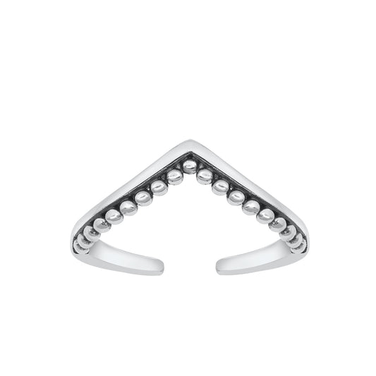 Silver Toe Ring - V Shaped