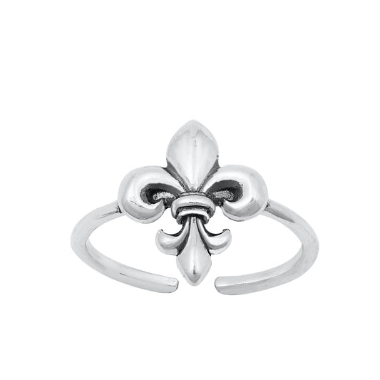 Silver Toe Ring - Fleur De Lise