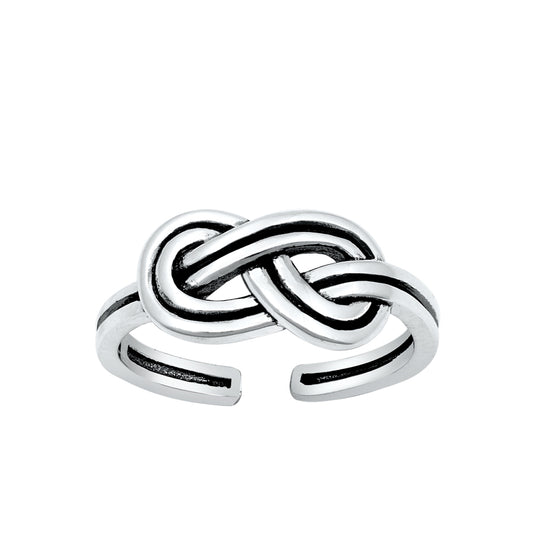 Silver Toe Ring - Knot