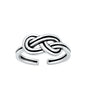 Silver Toe Ring - Knot