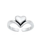 Silver Toe Ring - Heart
