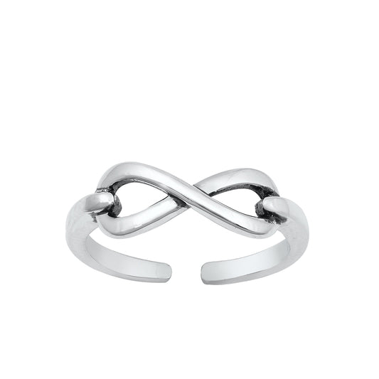 Silver Toe Ring - Infinity