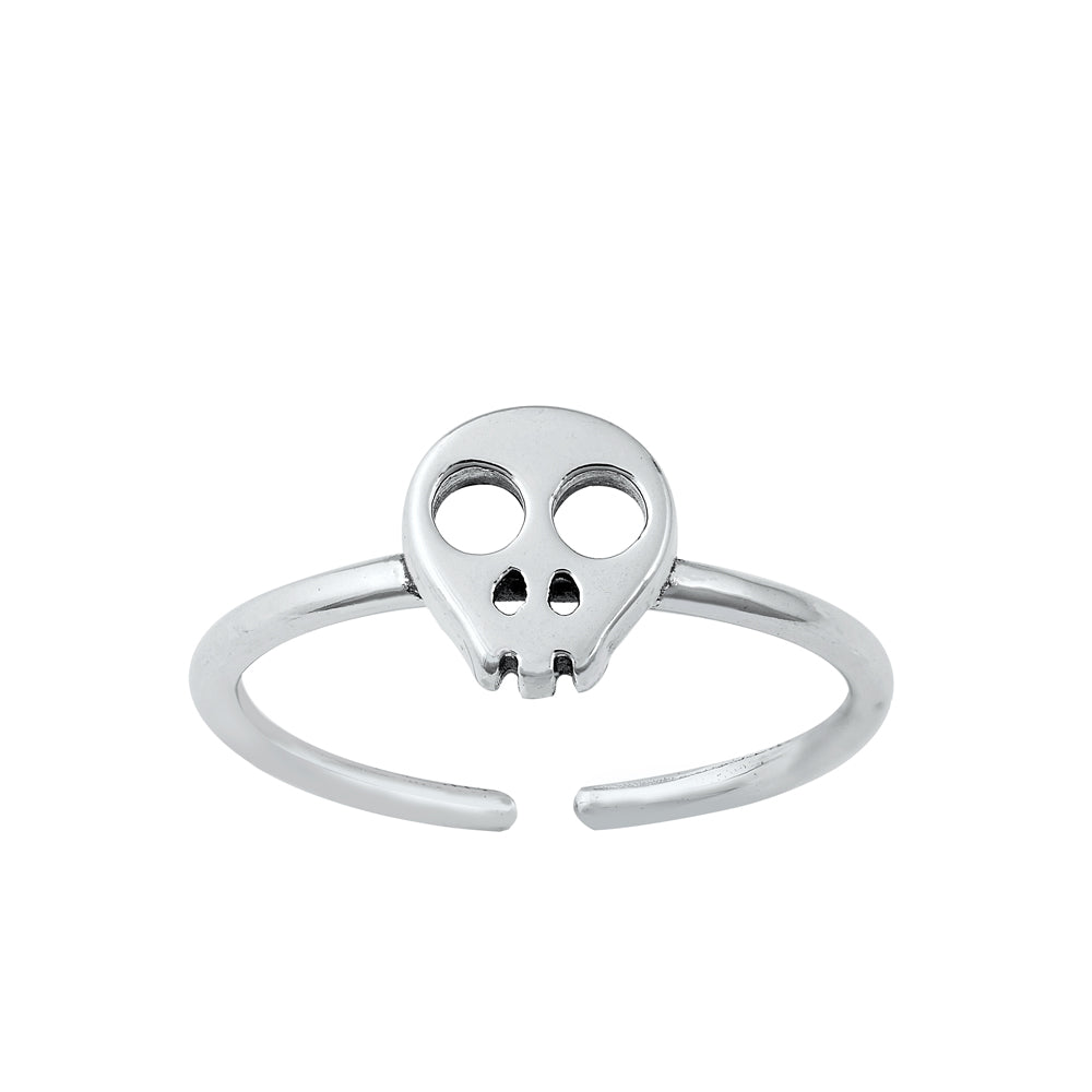 Silver Toe Ring - Skull