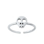 Silver Toe Ring - Skull