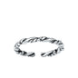 Silver Toe Ring -  Rope