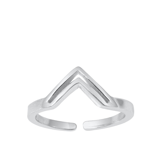 Silver Toe Ring - V Shaped