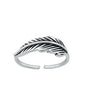 Silver Toe Ring - Feather