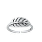 Silver Toe Ring - Leaf