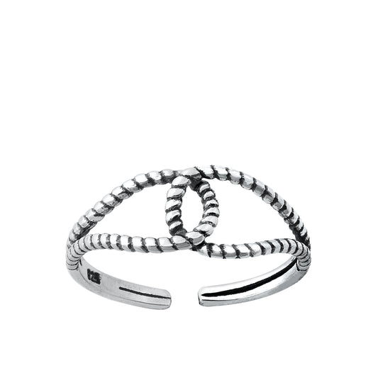 Silver Toe Ring - Knot