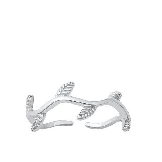 Silver Toe Ring - Vines