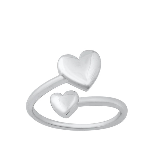 Silver Toe Ring - Hearts