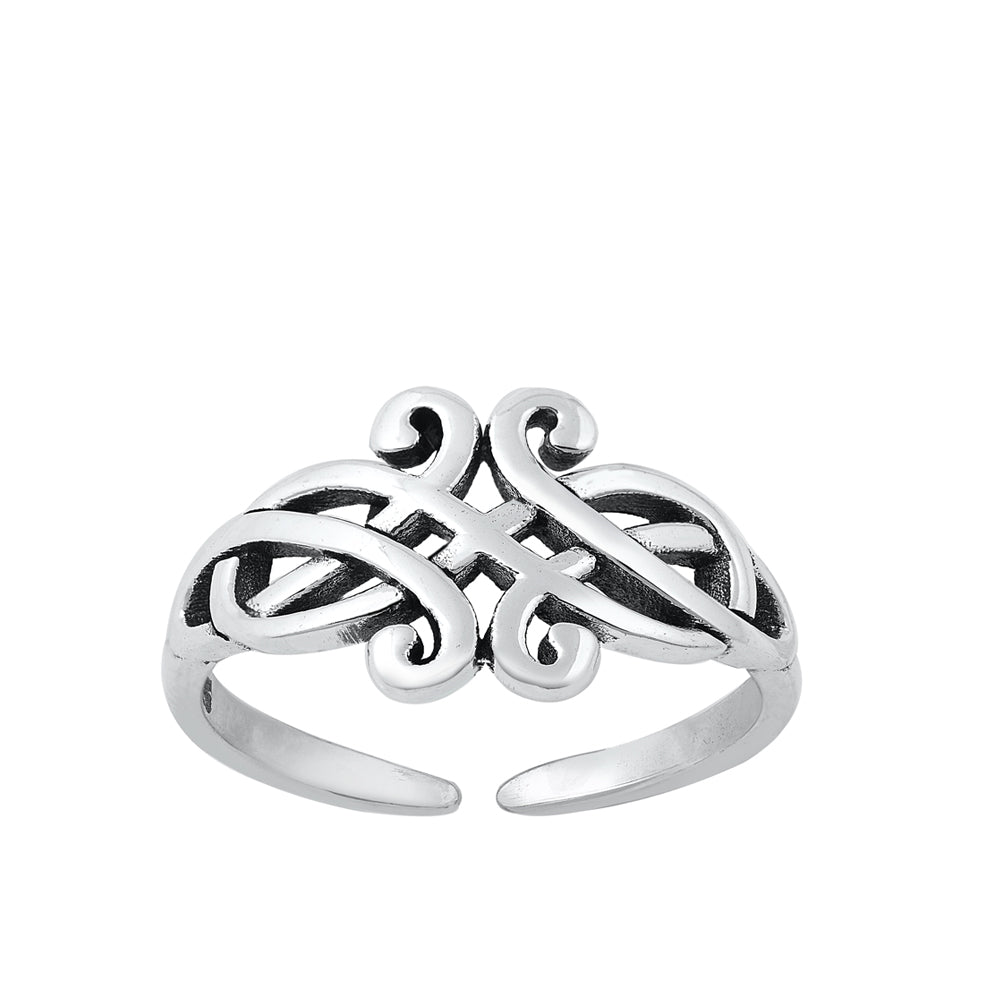 Silver Toe Ring - Celtic
