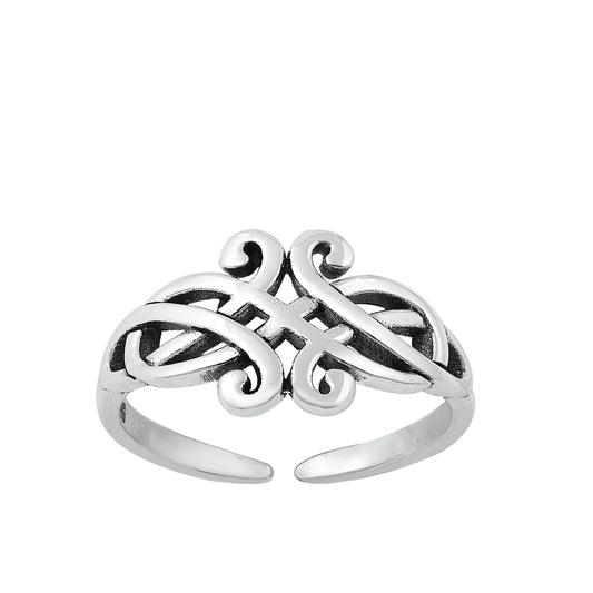 Silver Toe Ring - Celtic