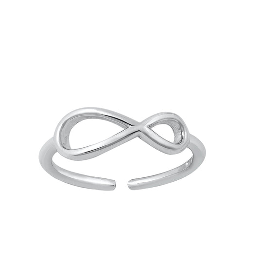 Silver Toe Ring - Infinity