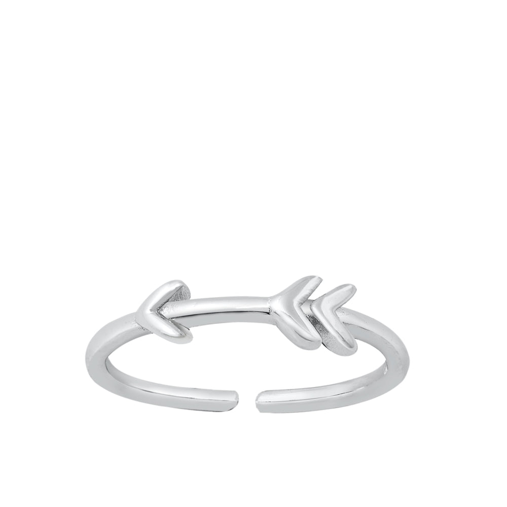 Silver Toe Ring - Arrow