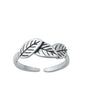 Silver Toe Ring - Leaves