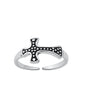 Silver Toe Ring - Cross