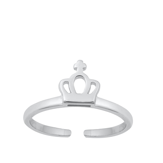 Silver Toe Ring - Crown