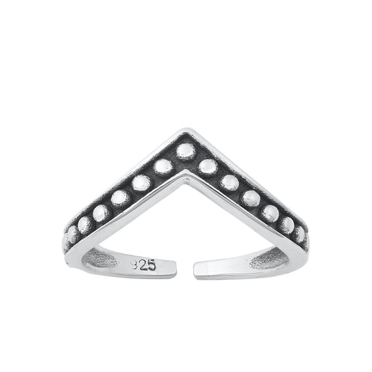 Silver Toe Ring - V Shaped