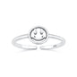Silver Toe Ring - Happy Face